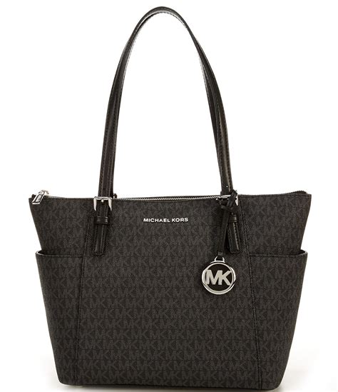 michael kors jet set east west signature pvc tote|Michael Kors saffiano tote.